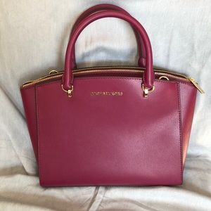 Michael Kors “Ellis” leather satchel